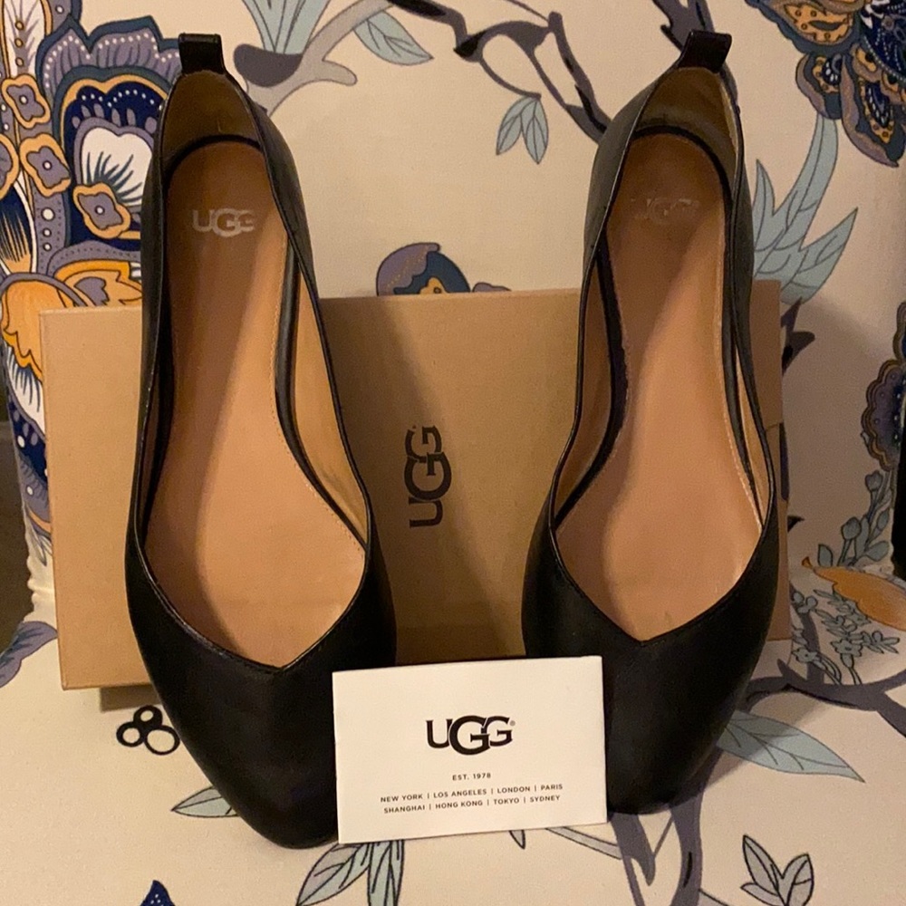 Black UGG flats.